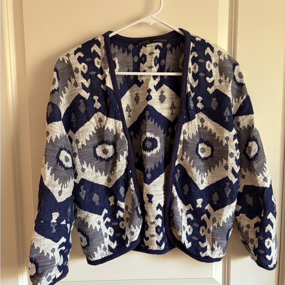 Zara Boho Aztec Blazer, size M